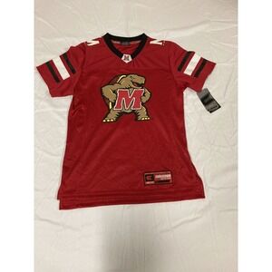 Maryland Terrapins Colosseum Athletics Youth Jersey Red‎ Shorts Sleeve - Medium